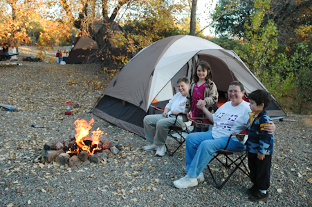 Photo of people tent camping